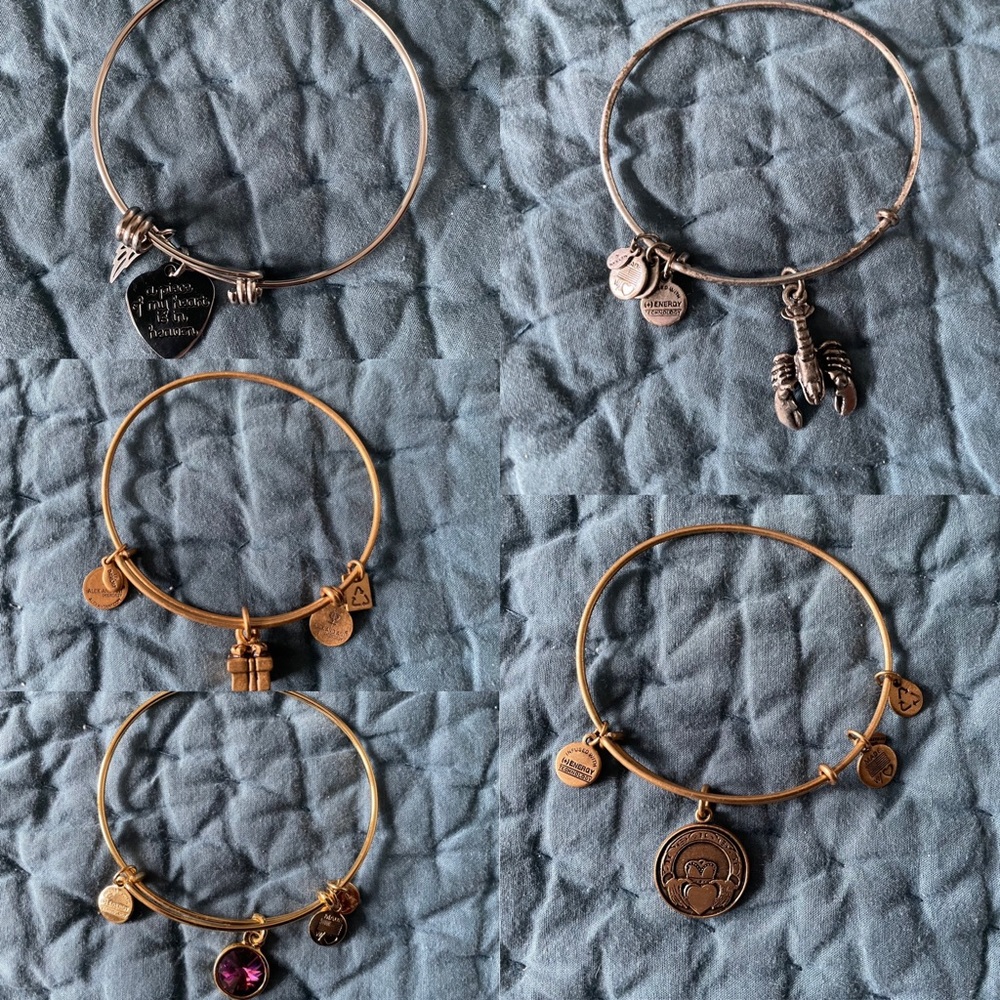 Silver and Gold Bangle Bracelets (Single or Bundled)